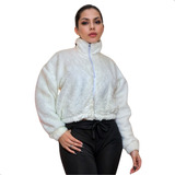 Casaco Teddy Frio Blusa Pelo Feminino Cropped Pelucia Curto