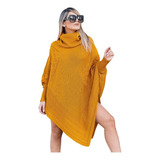 Casaco Tricô Inverno Quentinho Feminino Kimono Poncho Lindo