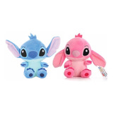 Casal Lilo E Stitch E Angel Namorados Disney Pelúcia 20cm