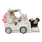 Casal Noivos Casamento Noivinhos Resina 16 Cm Topo De Bolo 
