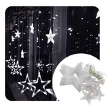 Cascata 138 Led Estrela 8 Funções Decoração 2,5m Natal