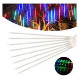 Cascata 8 Tubos Queda Pisca Pisca Chuva Gelo 50cm Luz Rgb
