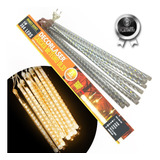 Cascata Bastão Snow Fall 8 Tubos 50cm 384 Led Chuva Meteoro