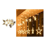 Cascata Estrela Cortina Led Decoração 8