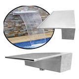 Cascata Piscina Inox De Embutir Parede Lâmina Longa 60 Cm