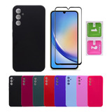 Case Capa Capinha + Película Vidro 3d Para Samsung A34 6.6