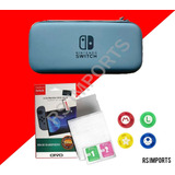 Case Capa Estojo Nintendo Switch + Película Vidro + 4 Grip