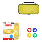 Case Capa Nintendo Switch Lite + Película De Vidro + 4 Grip