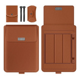 Case Capa Notebook Macbook Air Pro M1 E M2 Em Couro 3 Em 1