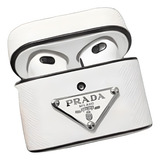 Case Capa Protetora De Couro P/AirPods 1/2/3 Pro Da Prada