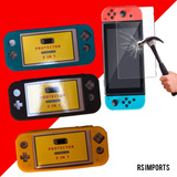 Case Capa Silicone Console Switch Lite Mini + Pelicula Vidro