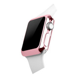 Case Capa Silicone Rosa Compatível Com Apple Watch 42mm