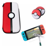 Case Capa Switch Pokemon Kit Pelicula De Vidro 2 Grips 