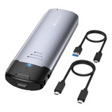 Case De Alumínio Para Ssd M.2 Sata/nvme Usb 3.1 Gen 2 Type-c