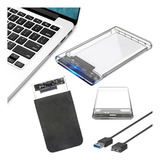 Case Hd Externo Transparente Usb Notebook