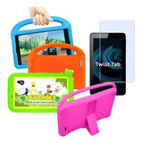 Case Infantil + Película Adaptável P/ Tablet Twist Tab 7 Pol