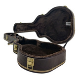 Case Marrom Café Para Guitarra Les Paul Com Logo EpiPhone 