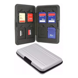 Case Micro E Sd Aluminio Porta Cartão Memoria Estojo Prata