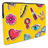 Case Notebook Estampa Pop Art Tamanho