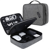 Case Organizador De Cabos Bagsmart Perfeito Para Viagem Cor Cinza Claro Bm0101085a