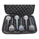 Case Para 06 Microfones Shure, Sennheiser, Akg, Etc