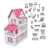 Casinha Boneca Infantil Mdf 60cm Moveis