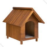 Casinha Casa De Madeira Pet Para Cachorro Cães Resistente N2