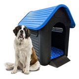 Casinha Casa Plastica Cachorro Numero 8 Extra Grande Cor Azul Desenho N/a