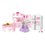 Casinha Feliz Conjunto Cozinha Com Mini Móveis E Acessórios