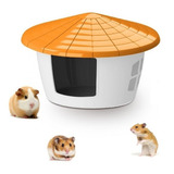 Casinha Para Hamster Branca E Laranja Pet Injet