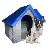 Casinha Plástica Cachorro Bangalo Número 4 Cor Azul Desenho N/a