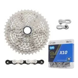Cassete Shimano Deore M4100 11/42d 10v Corrente Kmc X10 20v