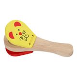 Castanet Musical De Madeira, Para Crianças, Amarelo