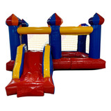 Castelinho Inflável 3x1 Tobogã, Pula Pula E Piscina C/ Motor