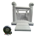 Castelo Pula Pula Branco Brinquedo Inflável De Luxo C/ Motor