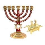 Castiçal 7 Velas Candelabro Menorá Judaico