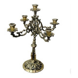 Castiçal Candelabro 5 Velas Menorah Mesa