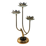 Castiçal Candelabro Porta Vela Luxo 45cm Mesa Jantar 3 Velas