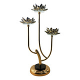 Castiçal Candelabro Porta Vela Luxo 45cm Mesa Jantar 3 Velas