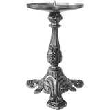 Castiçal Candelabro Suporte P/ Vela C/ Pino Prata/envelhe