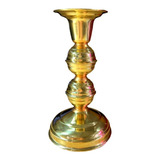 Castiçal De Latão- Suporte Para 1 Vela Comum.
