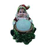 Castiçal Porta Vela Natal Papai Noel Decoração Enfeite Gesso