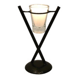 Castiçal X 17 Cm Moderno Porta Vela Decorativo Candelabro