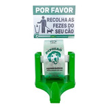 Cata Caca 1075 Saquinhos Bio + Suporte Parede Verde + Placa