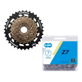 Catraca 7v Shimano Tz500 14/34 Megarange 21v Corrente Kmc Z7