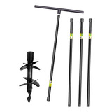 Cavadeira Trado Base Perfurador Manual 10-15cm + 4 Extensão 