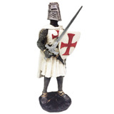 Cavaleiro Templário Guerreiro Medieval Branco Espada