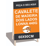 Cavalete De Madeira Propaganda Dupla Face 60x90cm