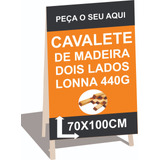 Cavalete De Madeira Propaganda Dupla Face Lona440g 70x100cm