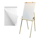 Cavalete Flip Chart Dobrável Quadro Branco Luxo + Folhas